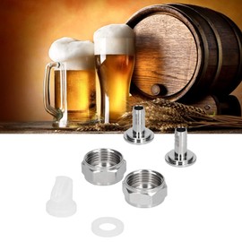 Acoplador de barril de cerveza de acero inoxidable Accesorios de acoplador de barril de cerveza Kit de conector de línea de cerveza para equipo de elaboración de cerveza