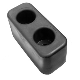 Herco T-44 Solid Molded Rubber Trailer Bumper (6 x 2-7/8 x 3-1/4 in)
