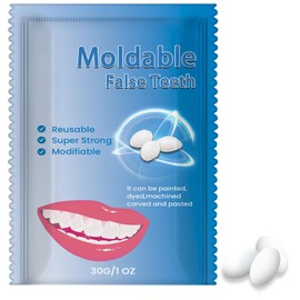 Temporary Tooth Repair Kits, Easy & Qucik Moldable False Teeth, Replacement Repair Beads, Treval Size Temporary Tooth Filling Kit, Thermal Forming DIY Teeth Repairs Granules, 30g