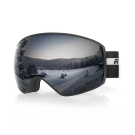 RIOROO Ski Goggles, Snowboarding Goggles, Double Layer Magnetic, Goggles, Skiing, Detachable Lens, OTG Lenses, Helmet Compatible, 180° Wide View, 100% UV Protection, Windproof, Anti-Fog, Dustproof,