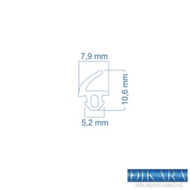 Stop Seal, Window Seal for Window Systems, Glazing Seal for Outdoor & Indoor Use, Plastic Window & Aluminium Window Seal (Black, 10 m)