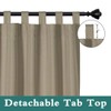 LORDTEX Indoor/Outdoor Curtains - Waterproof Tab Top Patio Curtains Sun