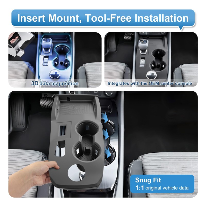 2021-2026 Rogue Center Console Silicone Protector, Cup Holder&Wireless Charging Mat,