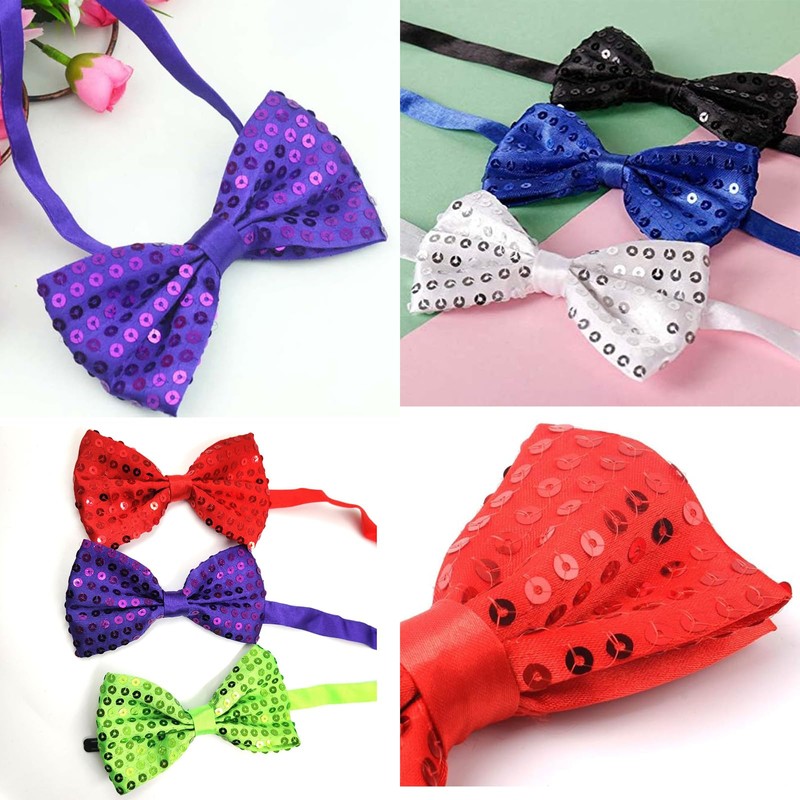 NiceYnn Men's Bowtie, Neckwear, Tie, Easy Adjustable, Sequins, For Weddings,