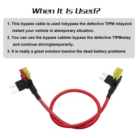 FZJDSD TIPM Repair Fuel Pump Relay Bypass Cable Compatible with Dodge Ram 1500 2500 3500 Compatible with Chrysler Jeep Grand Wrangler Liberty Compatible with VW Routan Replace CBWPR091AA