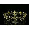 Men's Full King's Crown for Theather Prom Party - Clear