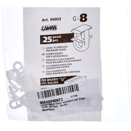 Lampa 99003 Sliding Hooks for Curtain Rails, Neutral, 100 x 100 x 15 mm, Pack of 25