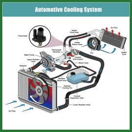 Motoforti 902-1072 Engine Coolant Thermostat Housing Assembly for Ford for Ranger 04-06 for Escape 05-08 for Transit Connect 10-13 4L5Z 8575-A 4L5Z 8575-AD Long-Lasting