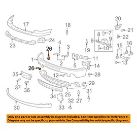 13-14 Silverado Sierra Impala Malibu Front Bumper Out Bracket Rivet OEM NEW 22718369