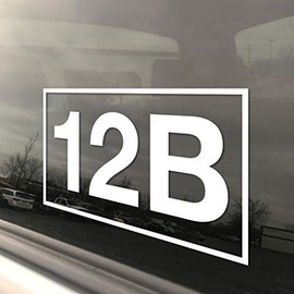 Military Army MOS 12B Combat Engineer 3x5 White Heavy Duty Die Cut Vinyl Window Sticker Decal