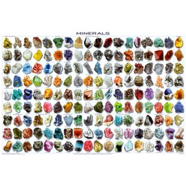 Poster Revolution Laminated Minerals Science Educational Pretty Rocks! Chart 24x36