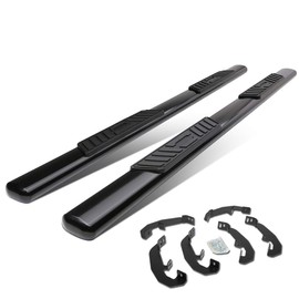 DNA MOTORING STEPB-5O-948-BK Powdercoated 5 Inches Wide Nerf Bars Side Step Running Board Compatible with 19-21 Silverado Sierra Extended Cab