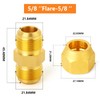 GASHER 6PCS Metals Brass Tube Fitting, Half-Union with Flare Nut,