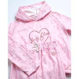 Body Glove Fleece-Jogging-Set für Mädchen, 2-teilig, gemütlicher Fleecepullover, Kapuzenpullover und Jogginghose (Größe 7-12), Korallengoldene Herzen, 7