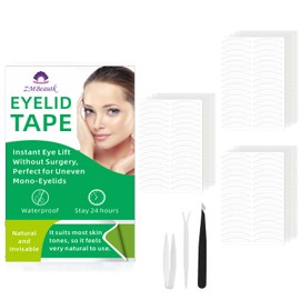 4MM 960Pcs Natural Invisible Single Side Eyelid Tape Stickers Medical-use Fiber Eyelid Lift Strip, Instant pull eyes, Perfect for Uneven Mono-Eyelids, Large