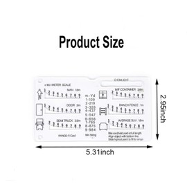 Hunting Range Finder Card, 6 Reticles, Waterproof Distance Measurer, Slope Calculator, Dual-Unit Display for Outdoor Sports