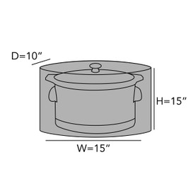 Covermates Keepsakes – Slow Cooker Cover – Dust Protection - Stain Resistant - Washable – Appliance Cover, Red