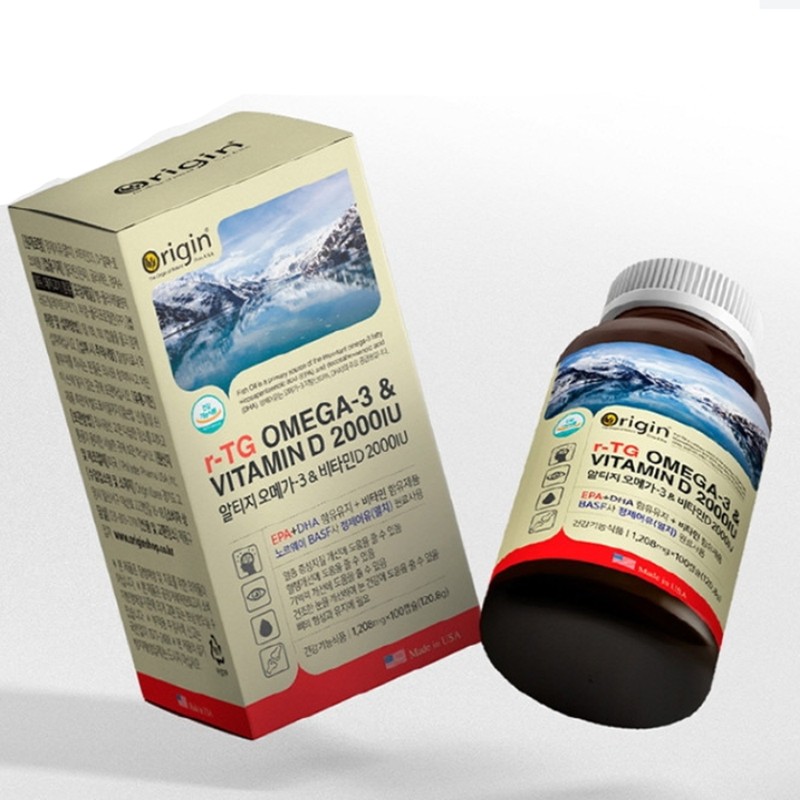 Origin Altige Omega-3 & Vitamin D 2000IU 200-day supply /
