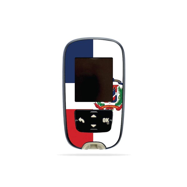 MightySkins Skin Compatible with Accu-Chek Guide - Dominican Flag |