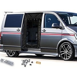 Mosquito Net Car, Fly Screen Car, Fly Screen VW T6 Sliding Door, VW T5, VW T4, Sliding Door Fly Screen, for Sliding Door, Motorhome, Van, Bus, Fly Screen, with Installation Tools