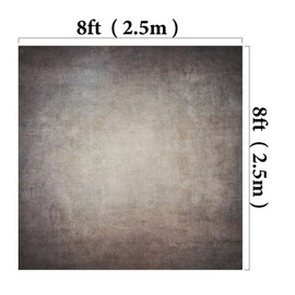 8ft(W) x8ft(H) Gray Canvas Portrait Photo Backdrop Muslin Studio Abstract Grunge Background Old Paper Photo Studio Booth Props for Photography Seamless Free Wrinkles