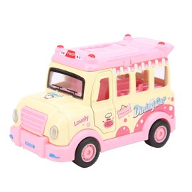 1:32 Children Alloy Dining Car Model Kid Pull Back Car Toy Decoration with Light Music(Yellow )