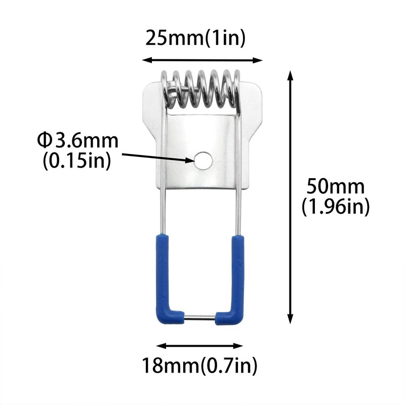 DGHAOP 10pcs Downlight Panel Lamp Spring Clip 18x25mm Light Emitting