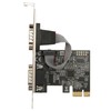 2 Port PCI Express RS232 DB9 Serial Port Card PCIe