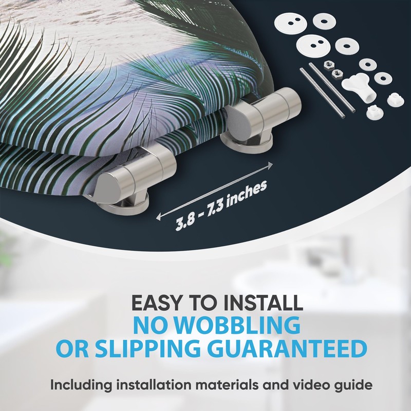 Sanilo Soft Close Toilet Seat ROUND, Quiet and Slow Close