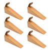 6pcs Door Stopper Wedge Polished Glossy Compact Wooden Firefighter Door
