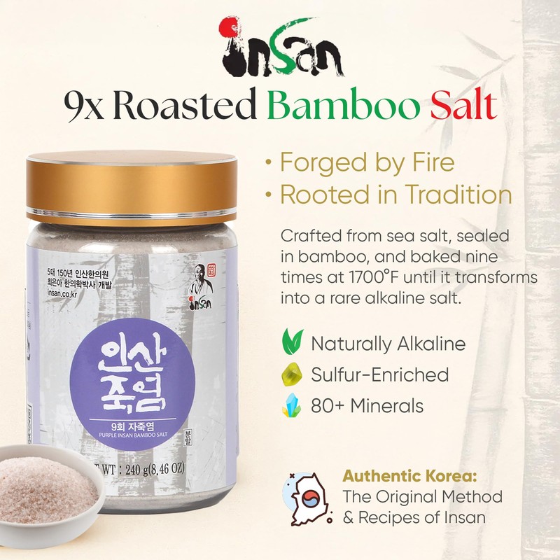 Insan 9X Roasted Bamboo Salt – Korean Alkaline Mineral Sea