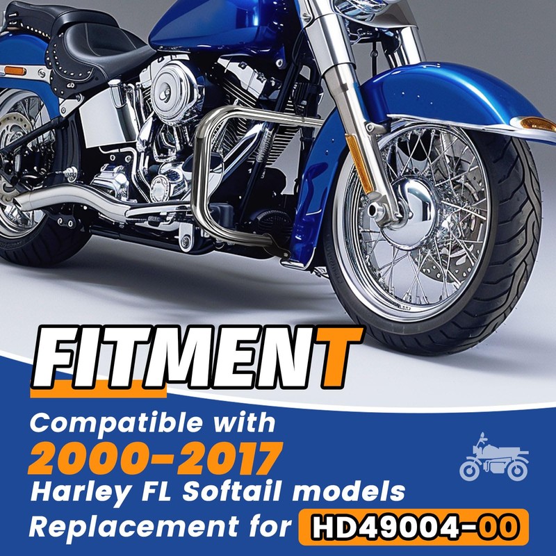 KUAFU Highway Crash Bar Compatible with 2000-2017 Harley Heritage Softail
