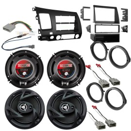 Metra | Power Acoustik Car Stereo Install Dash Kit & 4 400W Speaker Package for 2006-2011 Honda Civic
