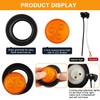 Traberm 16Pcs 2" Inch Round Amber LED Trailer Side Marker