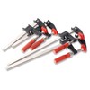 BESSEY GSCC4PK-C Clamp Set for Woodworking, F-style with Wood Handle,