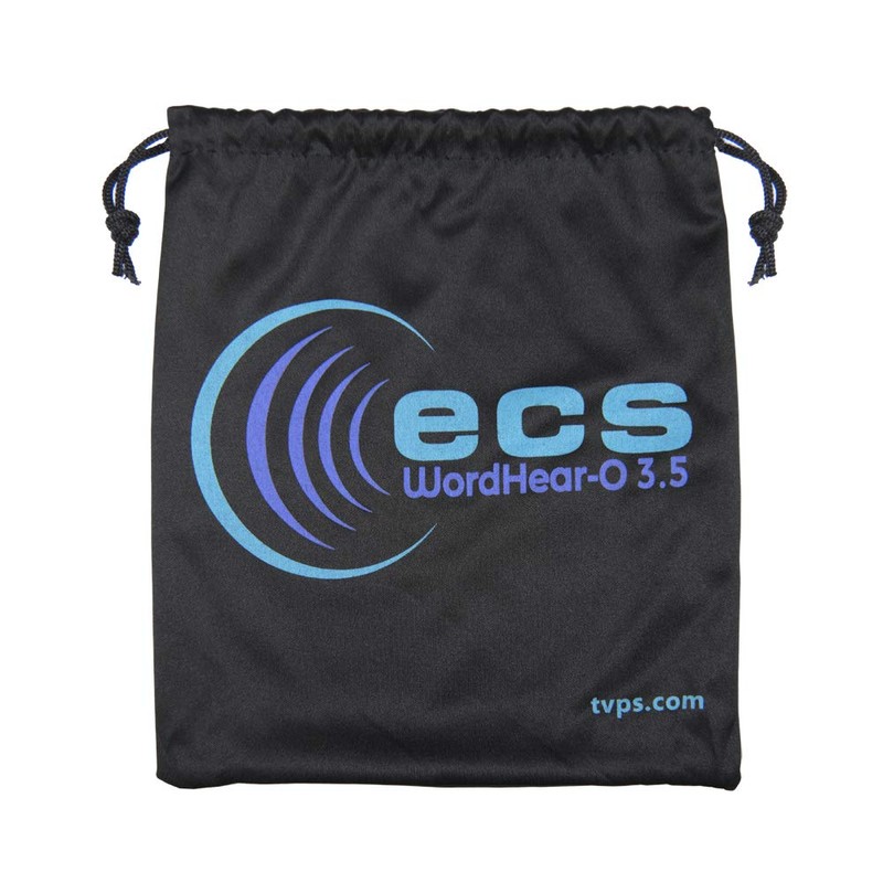 ECS WordHear-O 3.5mm Transcription Headset with in-line Stereo/Mono & Volume,