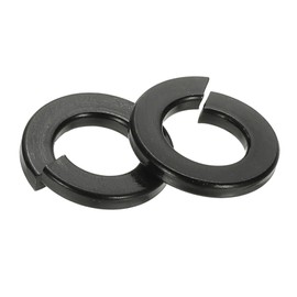 PATIKIL 3/8 Lock Washers, 25pcs Split Lock Washers 304 Stainless Steel Lock Washer Black Zinc Plating for Screws Bolts Nuts, 3/8in x 17mm x 2.5mm