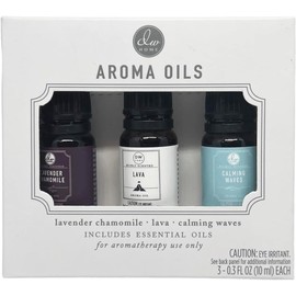 DW Home Aroma Oil Trio, Lavender Chamomile, Lava, Calming Waves 3 x 0.3 Fl Oz