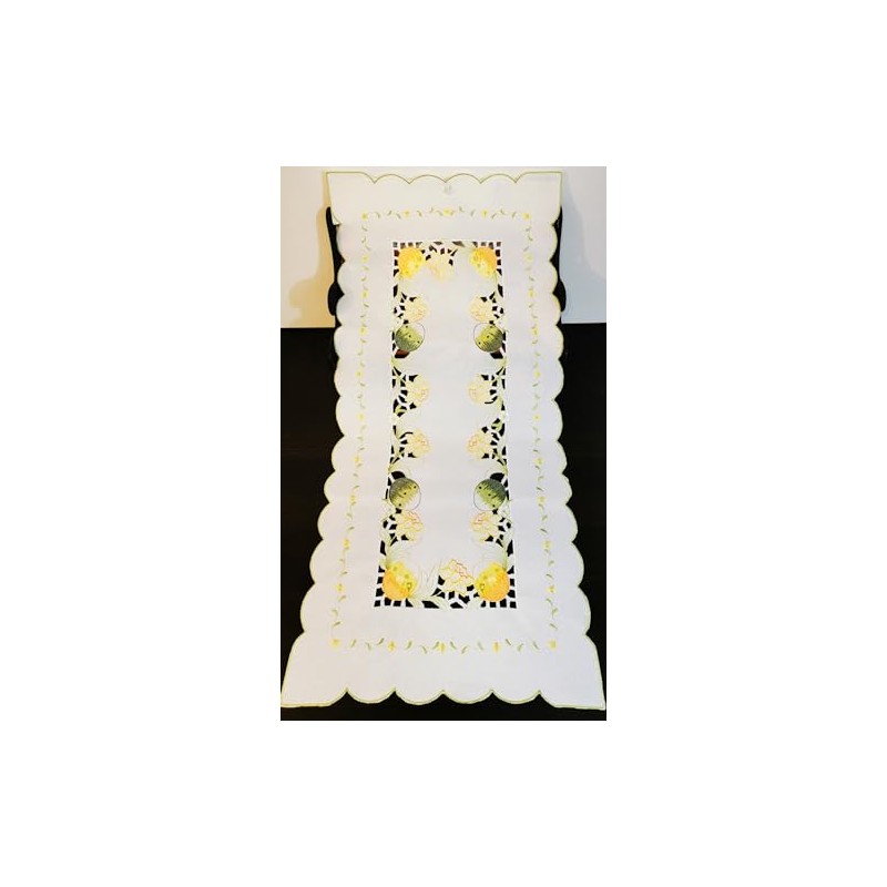 Table Runner with Easter Eggs Embroidered 40 x 90 cm