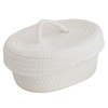 Mobestech Nordic Style Woven Basket with Lid Versatile Cotton Rope