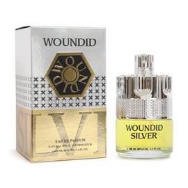 Woundid Silver Eau de Parfum Natural Spray Cologne for Men 100ml/3.4fl.oz. - Fragrance for Men