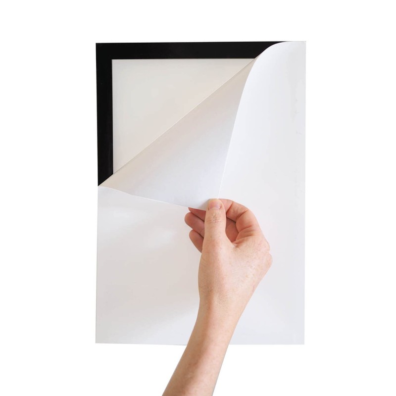 Europel Cornice Informativa Magnetica Autoadesiva A4 Rossa, Set da 2,