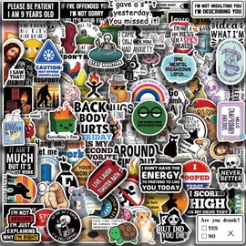 100PCS Funny Meme Stickers,Funny Stickers for Adults Teens, Funny Meme Stickers for Water Bottle Phone Hard Hats,Funny Popular Internet Meme Stickers for Laptop
