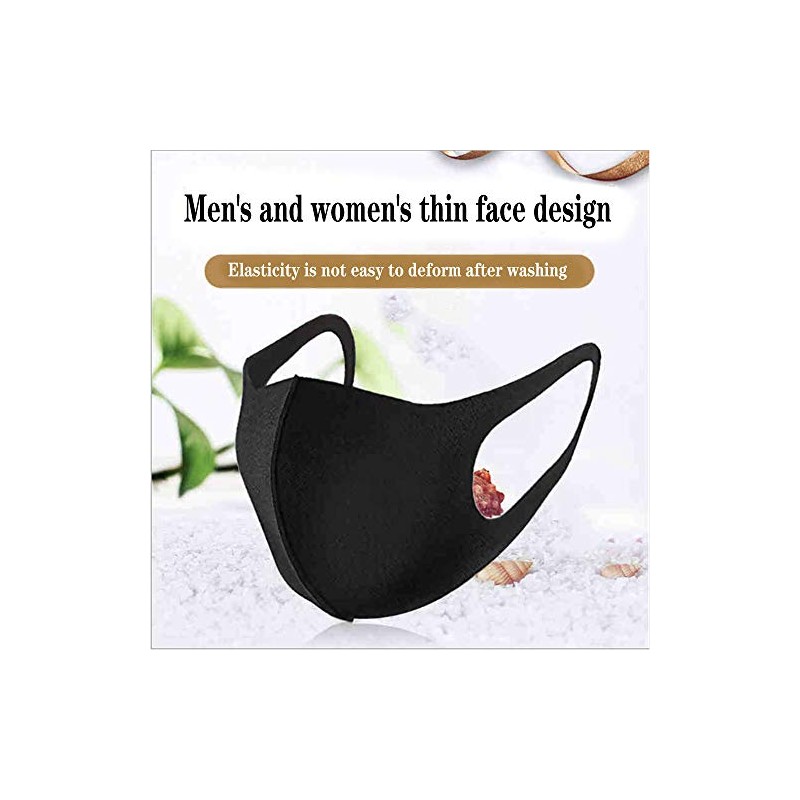 4PCS Fashion Protective, Unisex Black Dust Cotton, Washable, Reusable Cotton