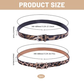 CHGCRAFT 2Pcs 2Style Cowboy Hat Bands Western PU Leather Hats Belt Replacement With Alloy Clasps Rancher Fedora Strap Rodeo Headbands for Men Women