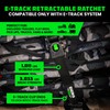 Rhino USA E Track Retractable Ratchet Tie Down Straps -