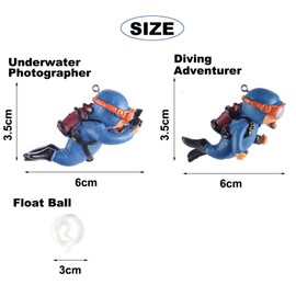 Adventure! Cute Little Diver Fish Tank Decorations, 3 Pack Floating Aquarium Decoration, Funny Fish Tank Decor, Retro Old Octopus Wreck Ornament Artificial Resin Accessories (black volcano set)