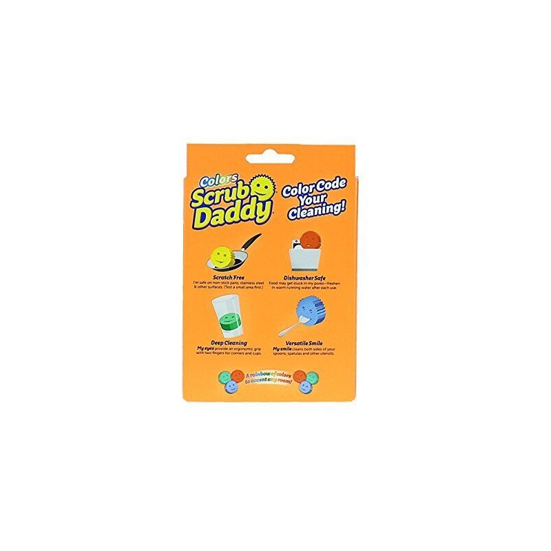 Scrub Daddy Colors Scratch Free FlexTexture Scrubbing Sponge, Orange