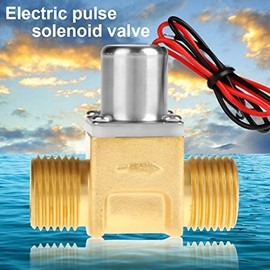 Brass Electric Solenoid Valve, 1/2 Air Valve Normally Colsed for Water Air Gas