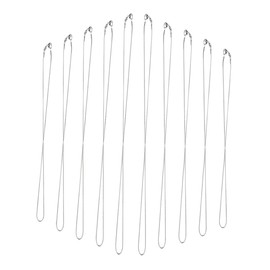 KONTONTY 20 Pcs Thick Silver Plated Snake Chain Necklace Assorted Sizes for Jewelry Making Sterling Chain with Lobster Clasps for Versatile Crafting